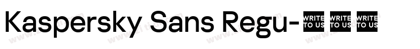 Kaspersky Sans Regu字体转换